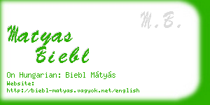 matyas biebl business card